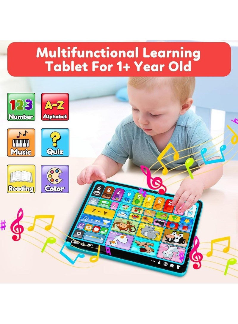 Educational Tablet for Toddlers 1-3 Years Old, Trilingual Learning Toys with Music and Sound, Montessori Speech Therapy Toys for 1 Year Olds, Musical Toys for 12-18 Months, STEM Toys for Toddlers 1-2 Years Old, Gifts for 2-3 Year Olds - Image 2