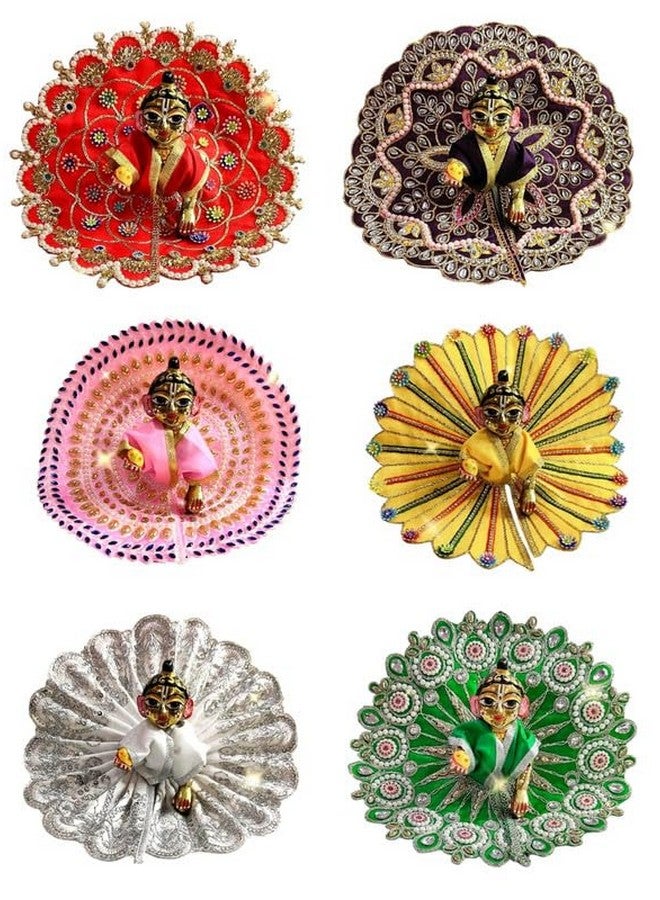 Partish Laddu Gopal Dress Size 1 l Ladoo Gopal Dress l Kanha Ji Dress (Set of 6 Poshak) Size 0 1 2 3 4 5 6 - Image 1