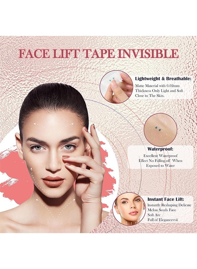 Jaysuing 120 Pcs Face Lifting Patch Invisible Stretchable Facial Tape  for Double Chin Eyes Skin Facial Wrinkles Double Chin - Image 5