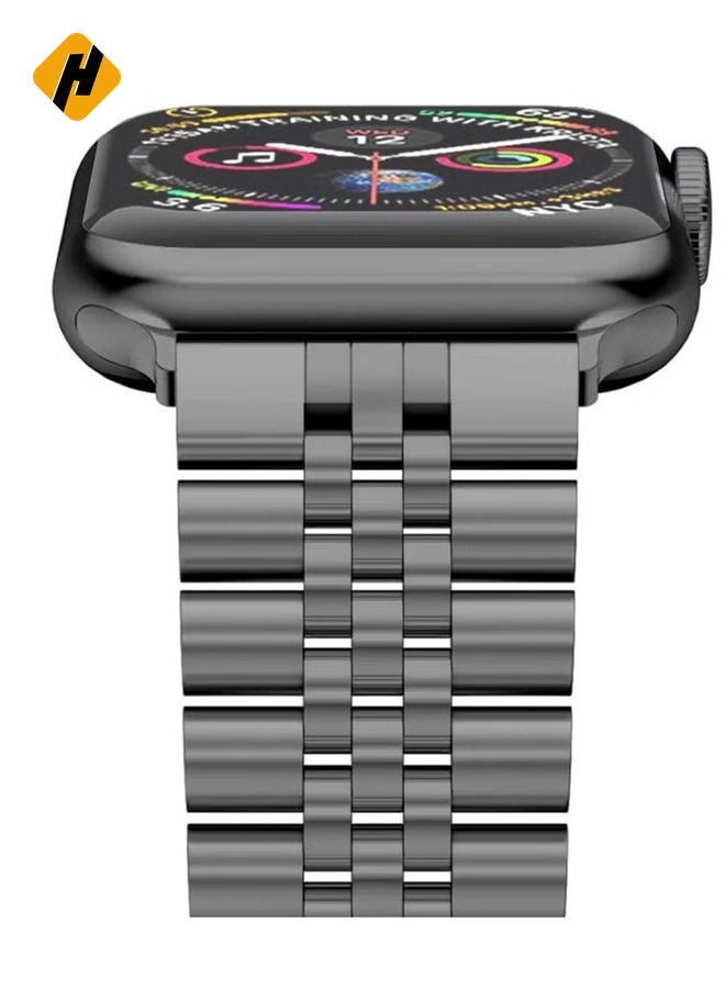 HuHa Compatible with Apple Watch Band 41mm 40mm 38mm, Stainless Steel Heavy Band with Butterfly Folding Clasp Link Bracelet for iWatch Series8/7/6/ SE Series 5/4/3/Men Women,  - Image 3