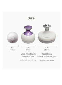 Bee Air Cushion Silicone Facial Cleansing Brush with 0.3mm Ultra-Fine Bristles, Air-Injector Technology, Deep Pore Exfoliator, Suitable for Face and Body (Ultra-Fine Purple)  - Image 4