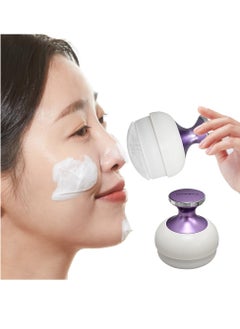 Bee Air Cushion Silicone Facial Cleansing Brush with 0.3mm Ultra-Fine Bristles, Air-Injector Technology, Deep Pore Exfoliator, Suitable for Face and Body (Ultra-Fine Purple)  - Image 1