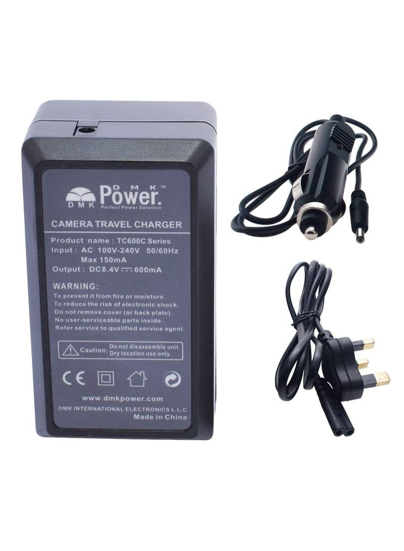 DMK Power شاحن بطارية DMK Power NB-4L TC600C متوافق مع كاميرات كانون IXUS80 100IS 110IS 115 120 130 220HS وغيرها - Image 2