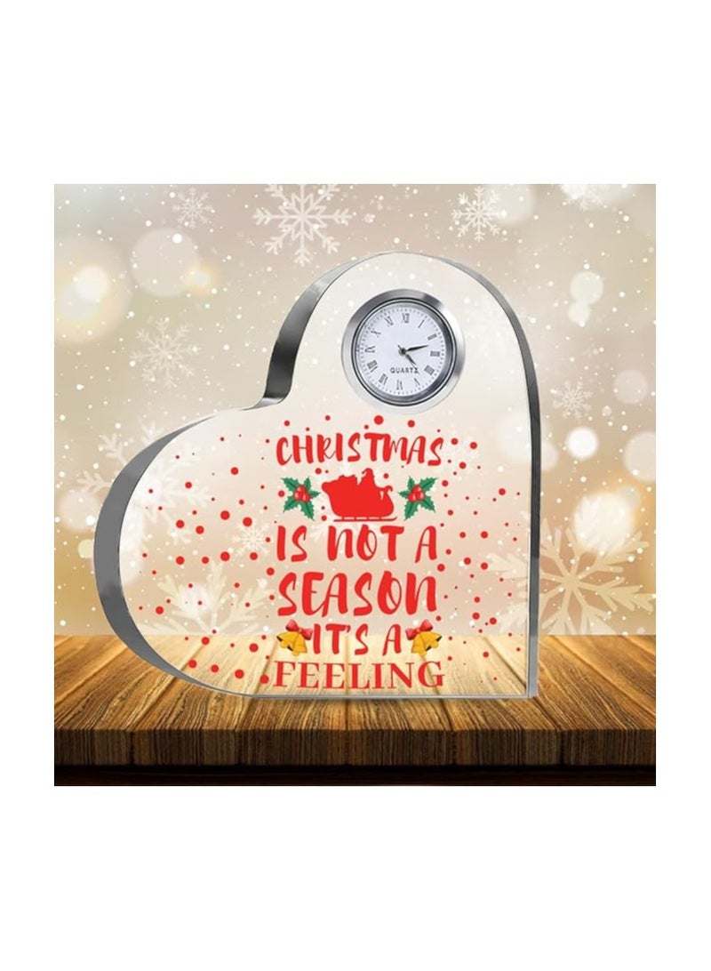Christmas Heart-Shaped Crystal Clock Gift-Thoughtful Presents Gifts For Your Friends And Family - Image 3