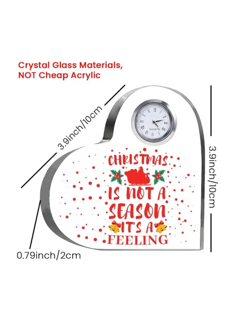 Christmas Heart-Shaped Crystal Clock Gift-Thoughtful Presents Gifts For Your Friends And Family - Image 4