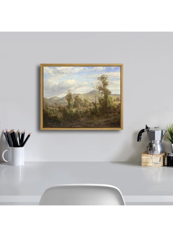 Pyradecor Large Vintage Canvas Wall Art Retro Natural Wood Framed Home Decor - Image 2