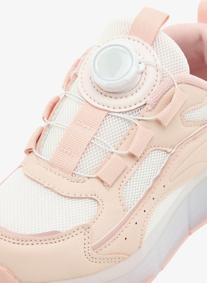 ليتل ميسي سنيكرز بناتي مضيء بألواح وإبزيم دوار - Image 5