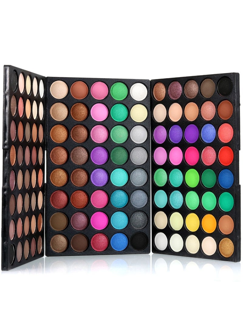 popfeel 120 Vivid Colors Mini Eyeshadow Palette Matte and Shimmer - Professional 3 Layers Bright and Warm Colorful Eye Shadow Palette Makeup Set  - Image 4