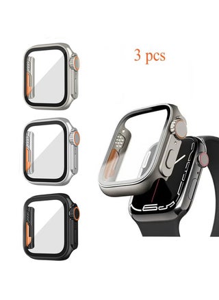 3pcs Hard Case Compatible for Apple Watch Series 9/8/7 45mm with Tempered Glass Screen Protector, Unique Design Hard PC Waterproof Case Cover, Bumper Full Coverage Accessories for iWatch 9/8/7 45mm - pzsku/Z1DD654709A8ED4F53DC0Z/45/_/1726280750/3947abc1-e04d-452f-a683-a77ee6a27fb4