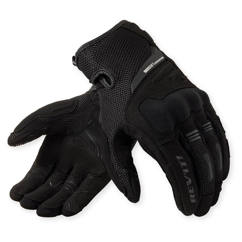 REVIT Mens Cavern Adventure Touring Motorcycle Gloves Black Large
