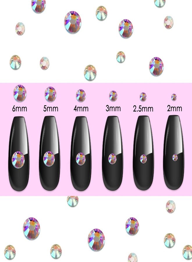 Canvalite 2784Pcs Flat Back Gems, Rhinestones with 5Pcs Jewelry Glues, Pick Up Tweezers and Rhinestones Picker Dotting Pen, Nail Art Tools for Nails, Clothes, Face, Craft - Image 2