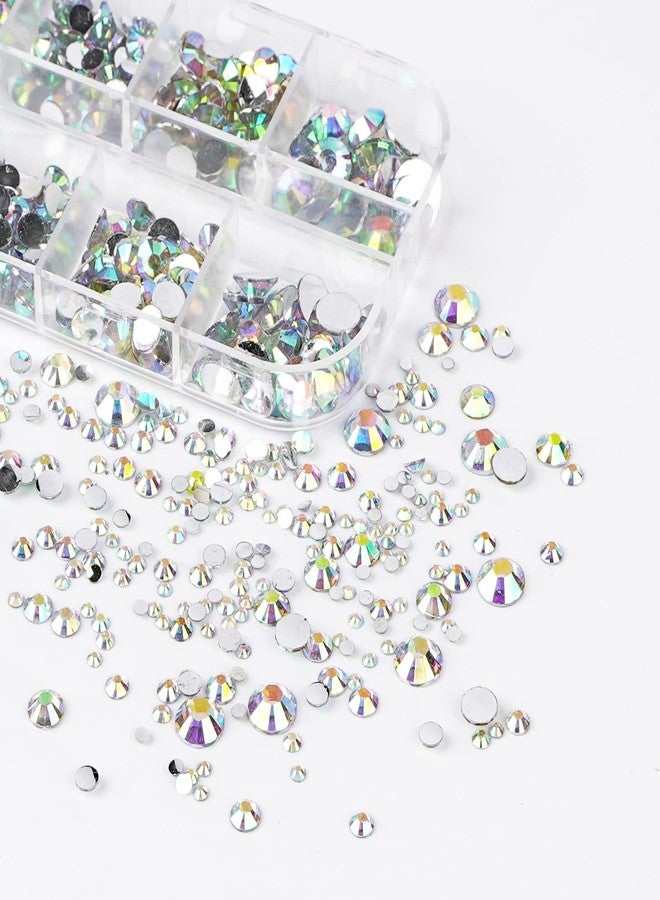 Canvalite 2784Pcs Flat Back Gems, Rhinestones with 5Pcs Jewelry Glues, Pick Up Tweezers and Rhinestones Picker Dotting Pen, Nail Art Tools for Nails, Clothes, Face, Craft - Image 3