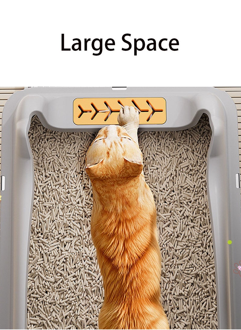 Kidle - Stainless Steel Cat Litter Box Metal Cat Litter Box Tray with High Wall Sides Easy to Clean - Image 1