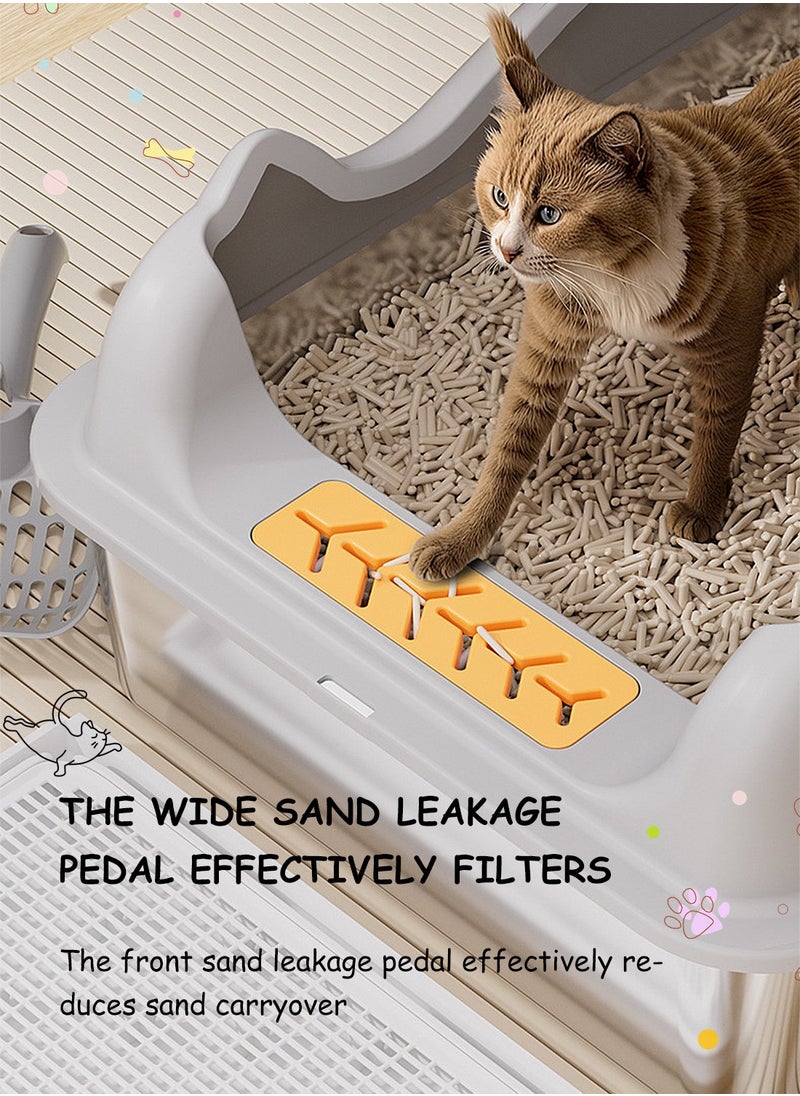 Kidle - Stainless Steel Cat Litter Box Metal Cat Litter Box Tray with High Wall Sides Easy to Clean - Image 1