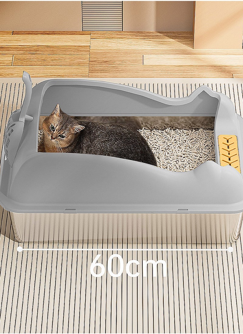 Kidle - Stainless Steel Cat Litter Box Metal Cat Litter Box Tray with High Wall Sides Easy to Clean - Image 1