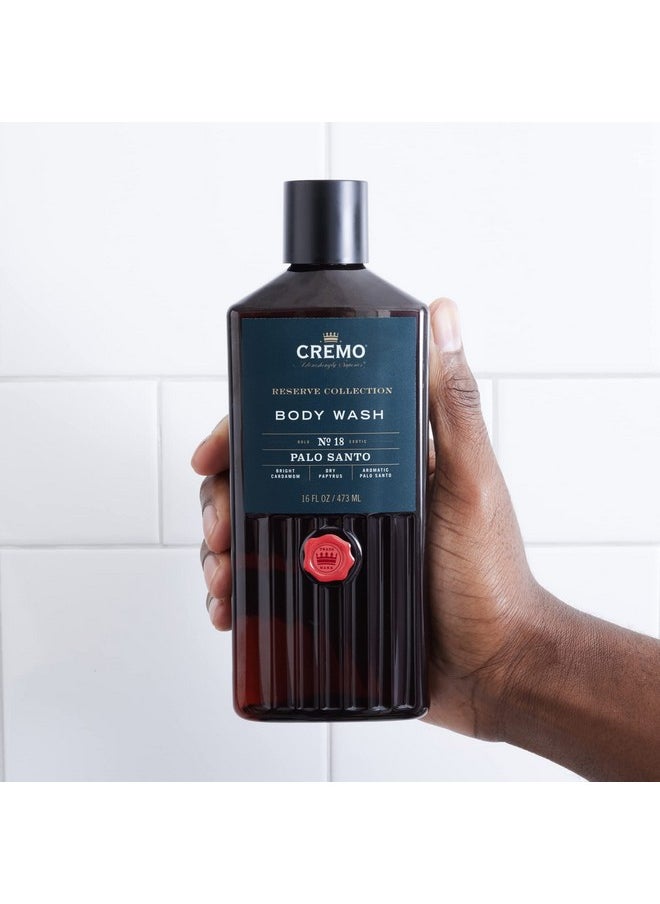 cremo Richlathering Palo Santo Body Wash For Men Notes Of Bright Cardamom Dry Papyrus And Aromatic Palo Santo 16 Fl Oz  - Image 3