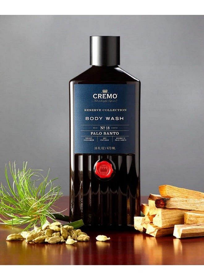 cremo Richlathering Palo Santo Body Wash For Men Notes Of Bright Cardamom Dry Papyrus And Aromatic Palo Santo 16 Fl Oz  - Image 4