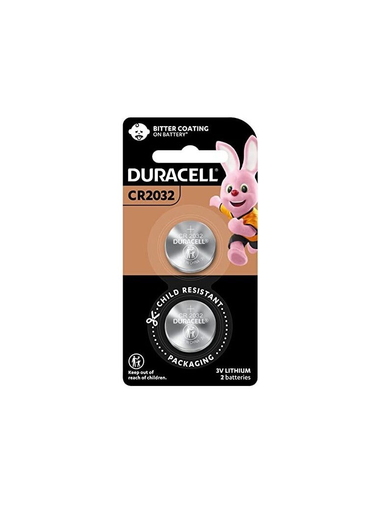 دوراسيل CR 2032 بطارية ليثيوم - قطعتين - Image 1