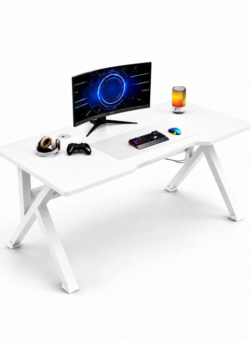 Nadrab K Shaped Gaming Desk 100x60cm Computer Table Home Office Computer Desk Table Large Desktop Easy to assemble - Image 1