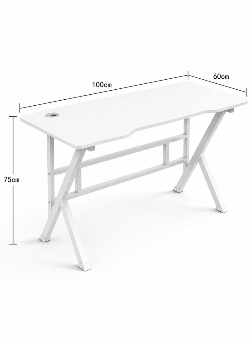 Nadrab K Shaped Gaming Desk 100x60cm Computer Table Home Office Computer Desk Table Large Desktop Easy to assemble - Image 3