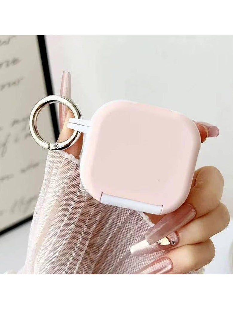 New TPU Earphone Case Airpod AirPods Pro 2 Case Cover 2022 with Mirror Shockproof Charging Box Sleeve Foldable Protector Earbuds Shell for AirPods Pro 2023/2022/2019 (Pink) - Image 2