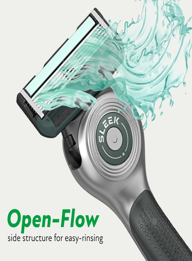 DORCO نظام ماكينة حلاقة دوركو سليك بست شفرات مع تقنية متعددة المرونة مجموعة إعادة التعبئة، خرطوشة استبدال ماكينة حلاقة دقيقة (4 عبوات) - Image 4