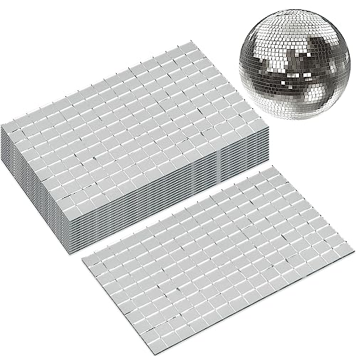 OTYMIOW 2250 PCS Disco Ball Tiles 10 x 10 MM SelfAdhesive Disco Ball Stickers Mosaic Mirror Tiles - Image 3
