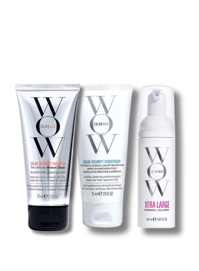 كولور واو مجموعة كولور واو الثلاثية (شامبو، بلسم، ومكثف الشعر بومبشيل) - Image 1