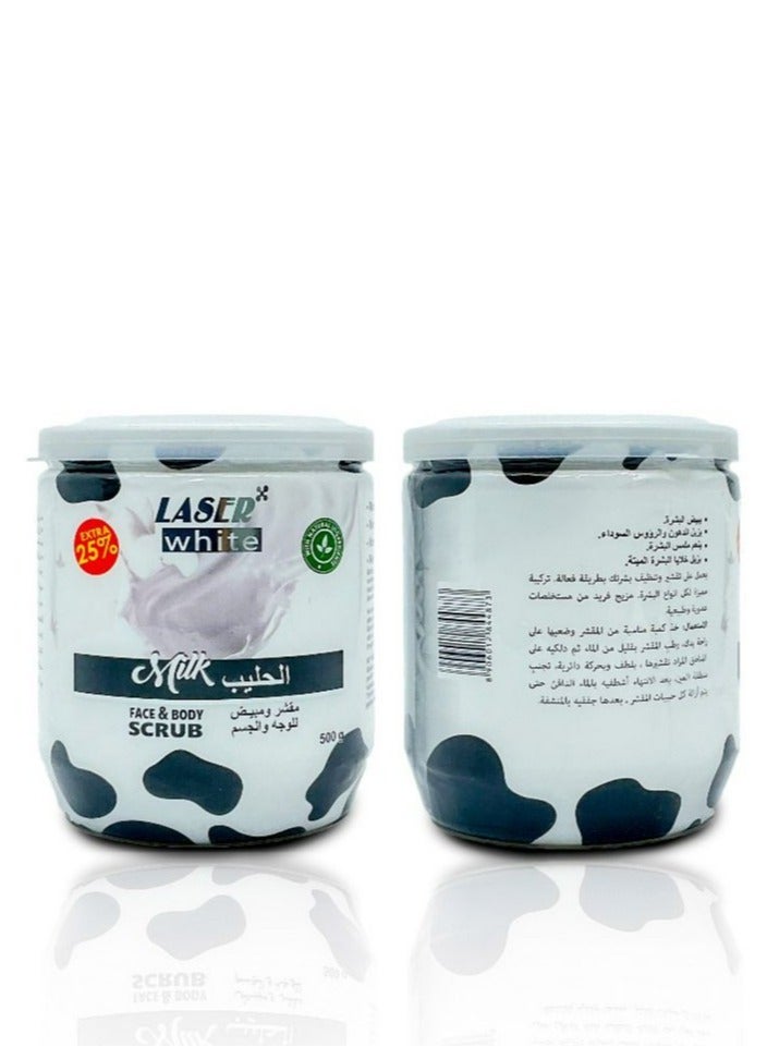Laser White Milk Facial Scrub and Whitening 500g