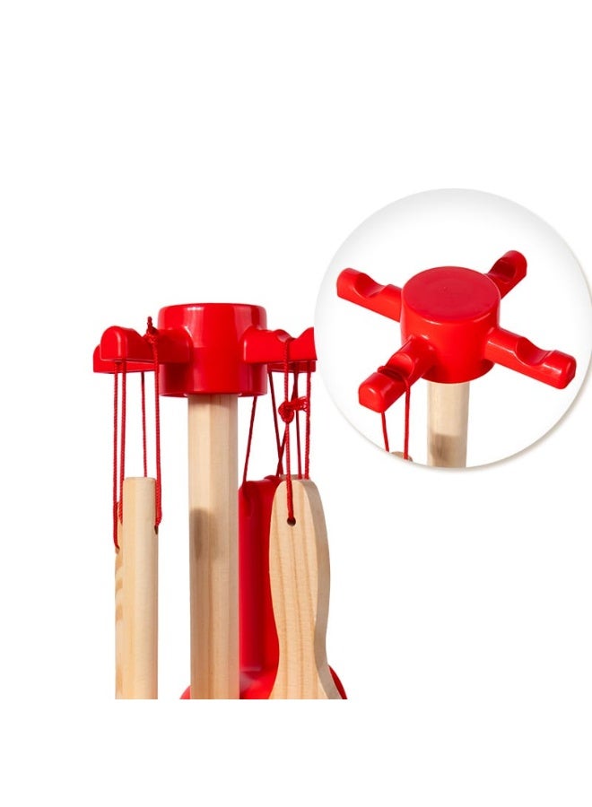 Kids Wooden Cleaning Set | Pretend Play Housekeeping Toy Set with Broom, Mop, Brush, Dustpan & Organizer | Montessori STEM Toy for Toddlers | Educational Role Play Set for Boys & Girls - Image 3