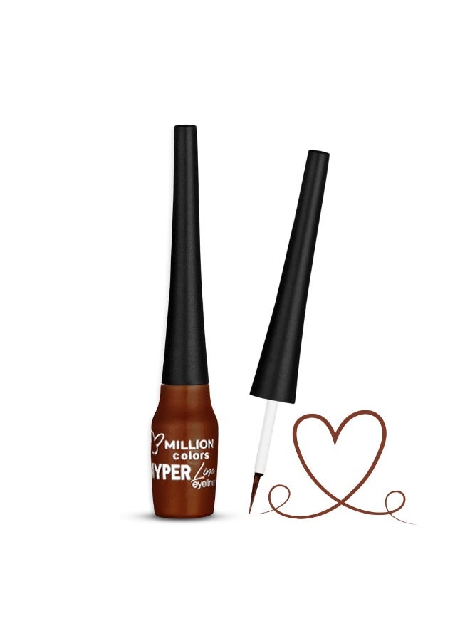 Million Colors Brown Colour Waterproof Liquid Eyeliner | Matte Finish | Last Upto 12 Hours | Quick Drying, Smudge-Proof & Water-Resistant - 5 ML (COCO 12) - Image 1