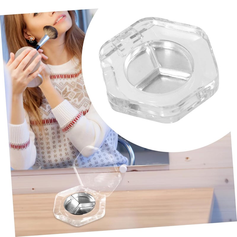 8pcs Transparent Hexagon Eyeshadow Pans Makeup Container for Blush Highlighter Cosmetics Portable Empty Makeup Storage for Easy Organization and Travel - Image 2