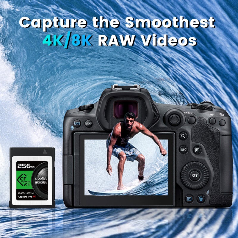 INDMEM 256GB CFexpress Type B Memory Card, Raw 4K/8K Video Recording,up to 1700MB/s Read, 1600MB/s Write, Compatible with Nikon Z6/Z7/D6,Canon EOS-1DXMark III/EOS-R5,Panasonic S1/S1R,DJI Ronin 4D - Image 4