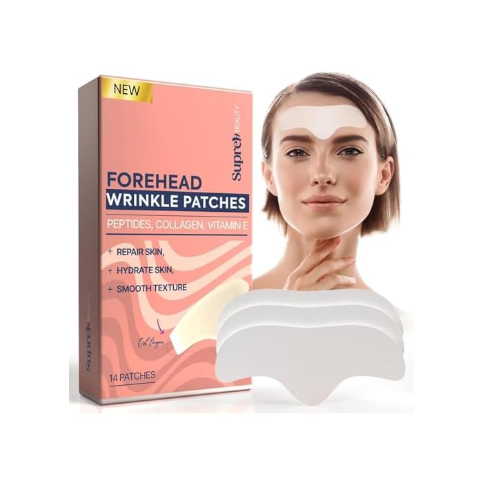 SupreH Forehead Wrinkle Patches For Anti-Wrinkle: Facial Wrinkle Patches for Forehead Fine Lines Frown Lines - Overnight Mask 13 Patch