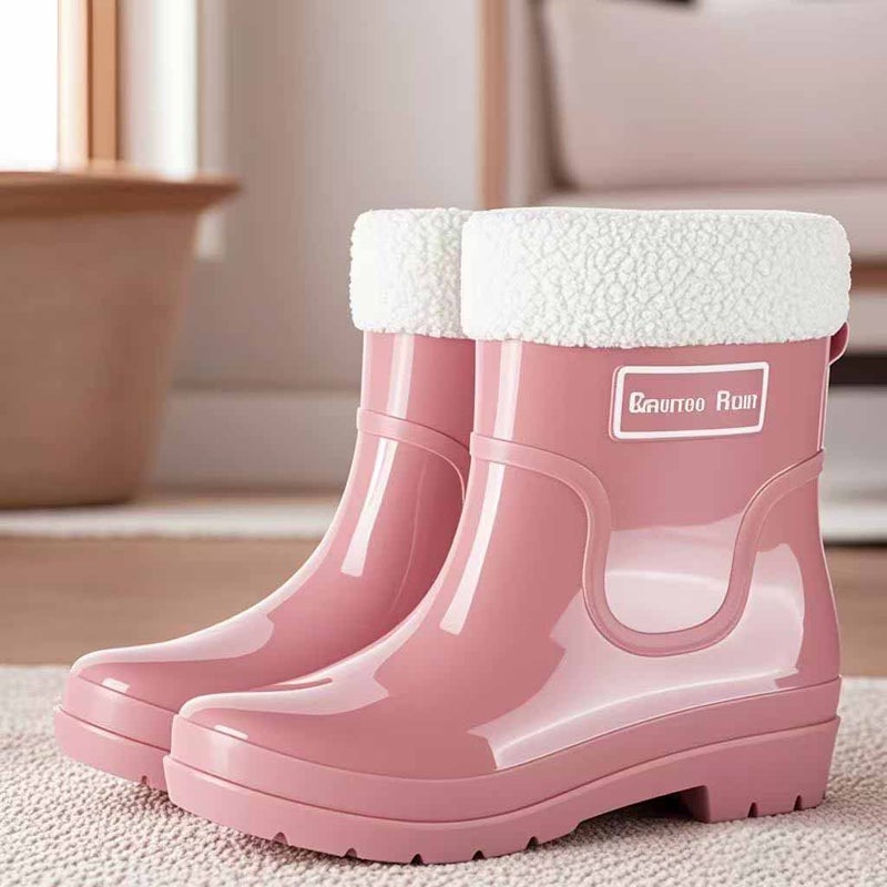 Fashionable Short-Tube Outdoor Women'S Shoes, Versatile Sweet Water Shoes, Non-Slip Women'S Rubber Slip-On Water Boots - Image 1