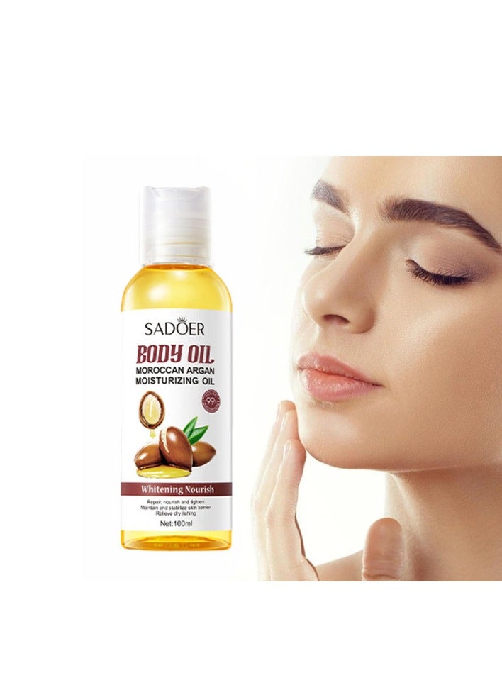 SADOER Natural Argan Oil Anti-aging Firming Facial Massage Oil Soothing Moisturizing Skin Care Body Oil - Image 2