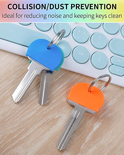 Uniclife 16 PCS 1.3 Inch Large Key Caps Covers Key Identifiers Markers Protectors for Large Thin Flat Key Heads (Not Suitable for Smaller or Standard Keys), 8 Assorted Colors - Image 4
