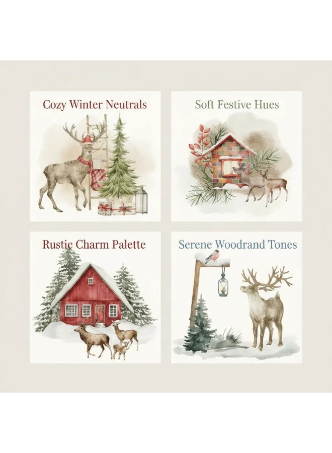 Y&D 4Pcs christmas pillow case cover cushion for home decor 45*45cm - Image 3