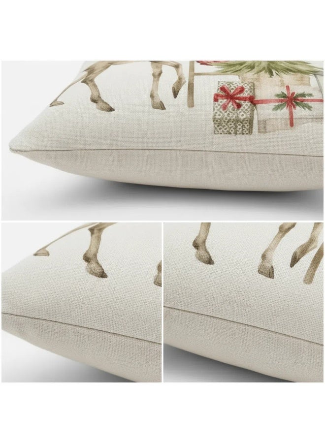 Y&D 4Pcs christmas pillow case cover cushion for home decor 45*45cm - Image 2