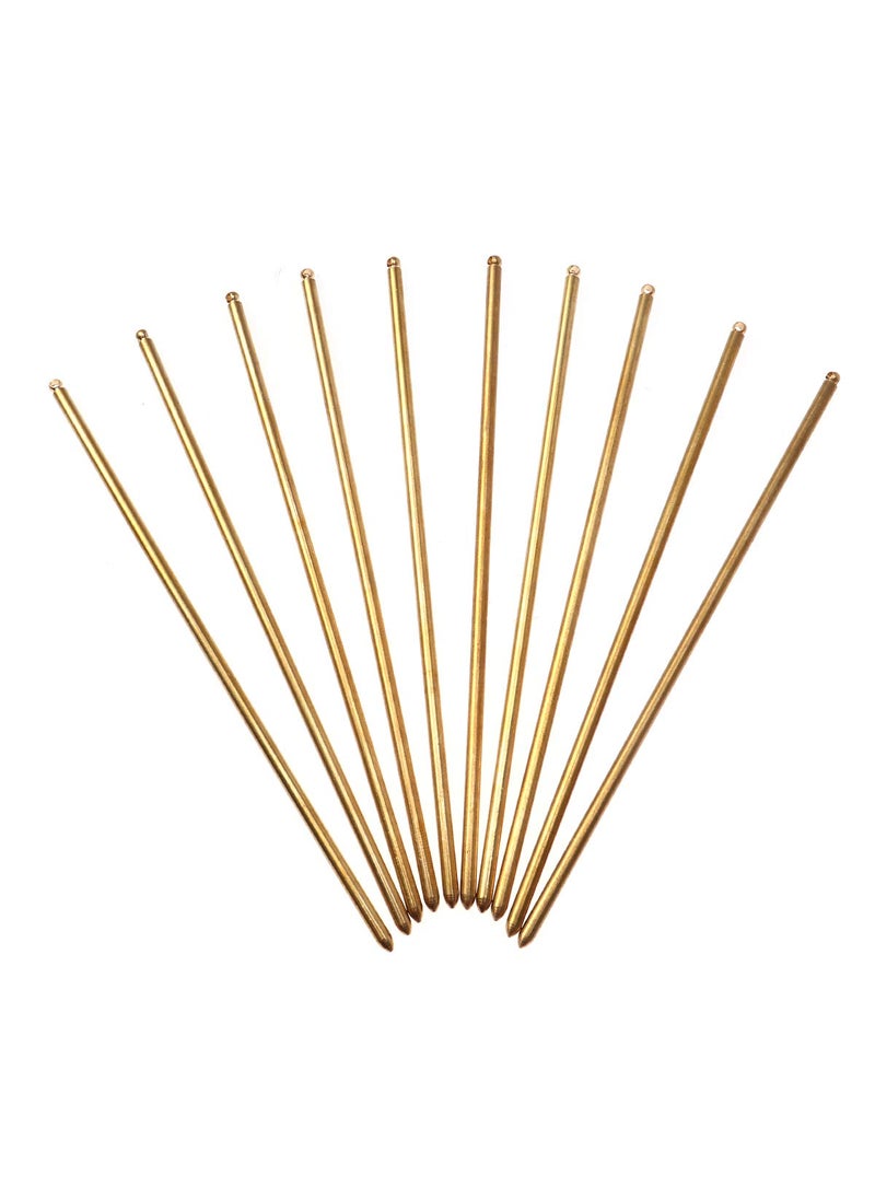 Beaupretty Beaupretty 10pcs Hair Sticks Vintage Metal Copper Hairpins Shawl Pins with Hole for Women 