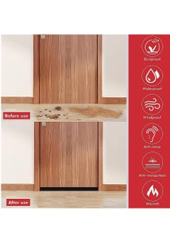 ماركة غير محددة قطعتان من مانع تيارات الهواء أسفل الباب، مقاس 120×6 سم، مانع تيارات الهواء أسفل الباب، للأبواب الداخلية والخارجية وأبواب المرآب  - Image 5