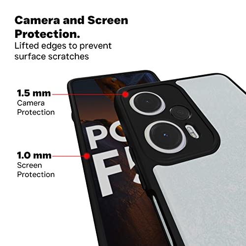 RIGGEAR Shockproof Sleek Hybrid Armor Back Cover Case for Poco F5 5G (Transparent PC + Black TPU Bumper) - Image 2