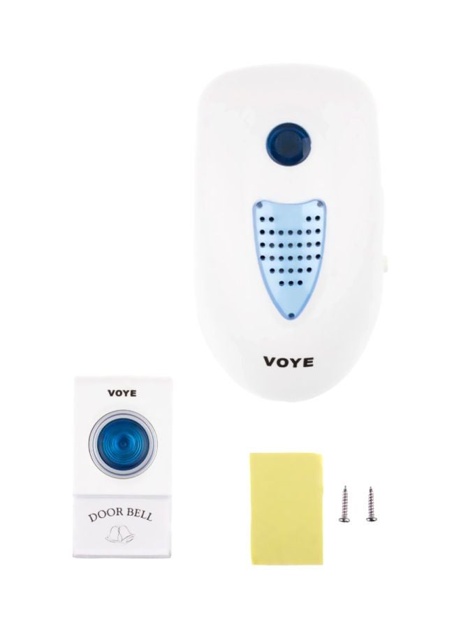 Wireless Doorbell White/Blue 9x6x2.8cm - Image 1