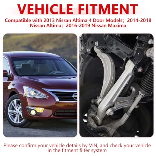 Cplbrb Front Lower Control Arm Kit Fits 2014-2018 Nissan Altima,2013 Nissan Altima 4 Door Models,2016-2019 Maxima,w/Ball Joint 2 Sway Bar Link 4 Outer & Inner Tie Rod End - Image 3