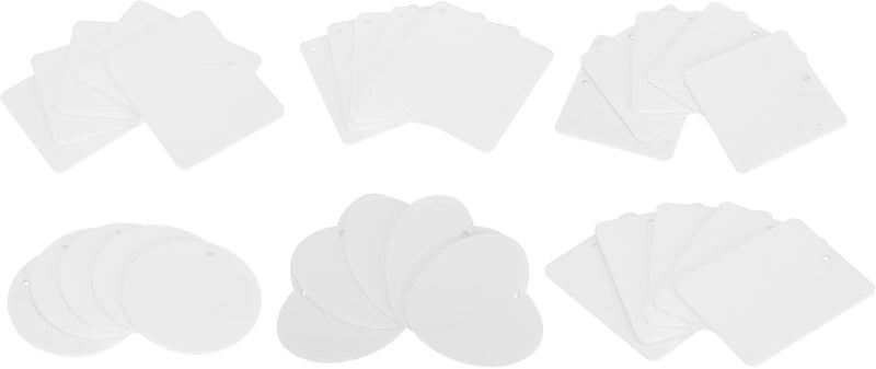 30pcs Felt Sheets for DIY Air Freshener, Scented Hanging Car Fresheners with String, 6 Shapes White Fragrant Sheets for Sublimation Printing and Essential Oil Diffusion in Home or - Image 4