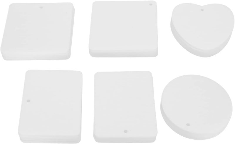 30pcs Felt Sheets for DIY Air Freshener, Scented Hanging Car Fresheners with String, 6 Shapes White Fragrant Sheets for Sublimation Printing and Essential Oil Diffusion in Home or - Image 2