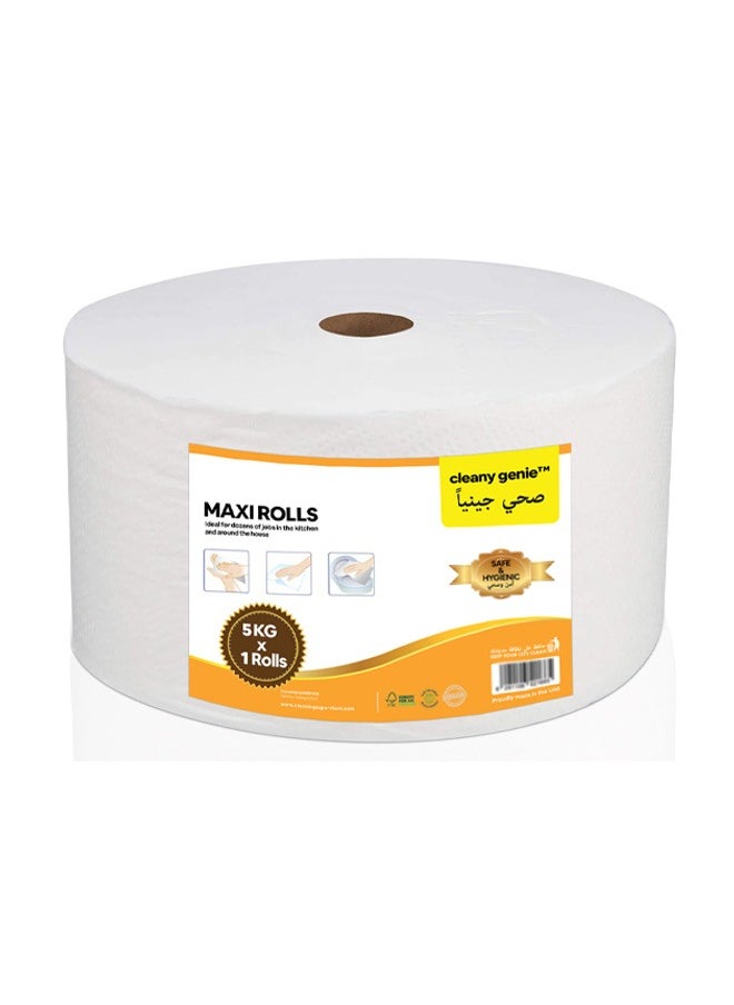 cleany genie Multi-Purpose Large Maxi Roll Embossed Tissue Paper 5kg  - Image 1