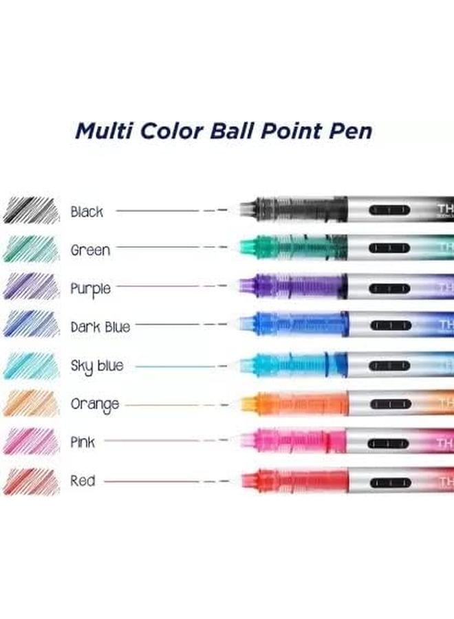 Deli Color Roller Pen Colorful Ballpoint Pens 8 0.5Mm Eq300 8C - Image 2