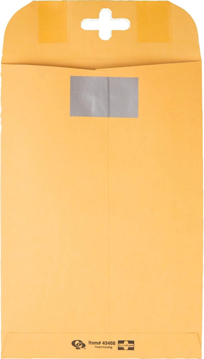 Quality Park 6 x 9 Postage Saving ClearClasp Envelopes, with Reusable Redi-Tac™ Closure, 28 lb. Brown Kraft, 100/Box (QUA43468) - Image 4