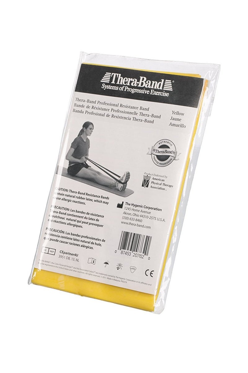 THERABAND Resistance Bands - 30 Count, 5 Foot Professional Latex Elastic Bands for Upper & Lower Body Exercise, Physical Therapy, Pilates, and At-Home Workouts, Yellow, Beginner Level 2 - Image 3